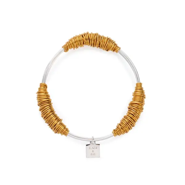 Juno gold on silver bangle