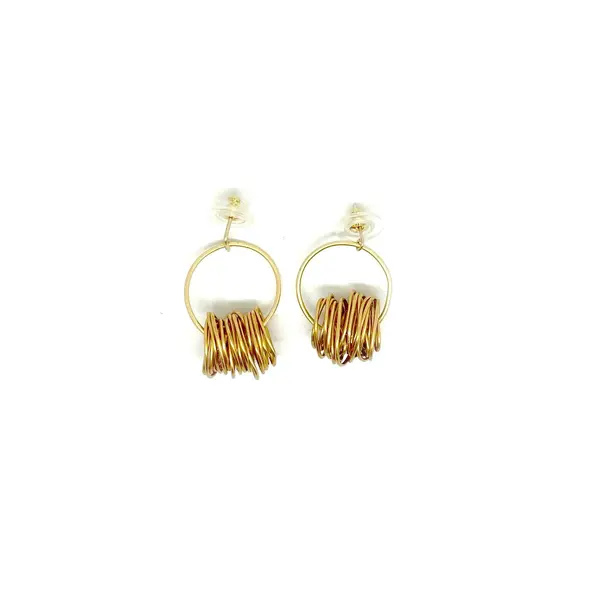 neptune gold earrings by black and Sigi