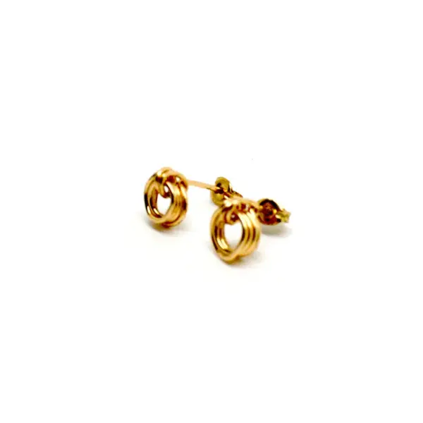 Aphrodite Gold Stud Earrings - Image 2