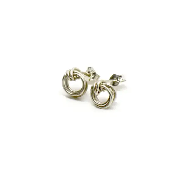 Aphrodite Silver Stud Earrings - Image 3