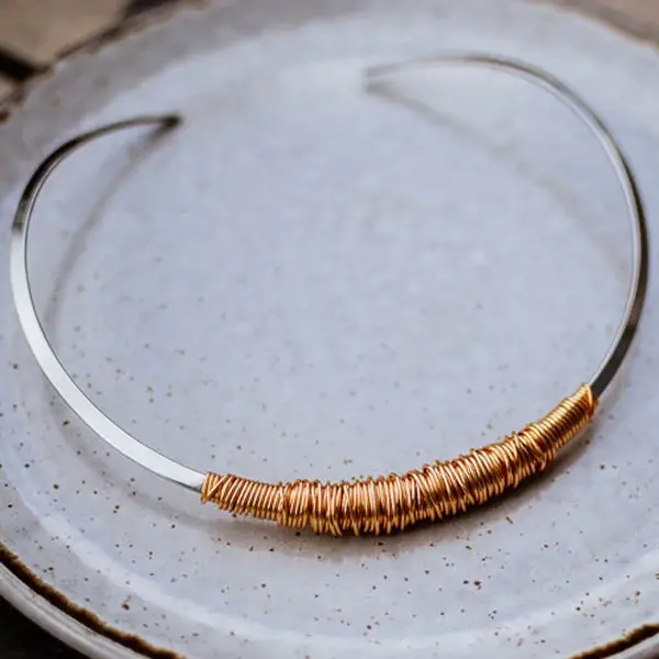 Juno Torque necklace silver - Image 3