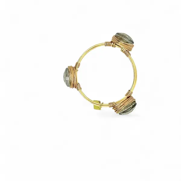 LIMITED STONE BANGLE Smoky Crystal Gold - Image 2