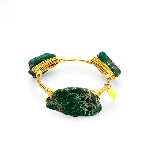 Green Impression Jasper Bangle