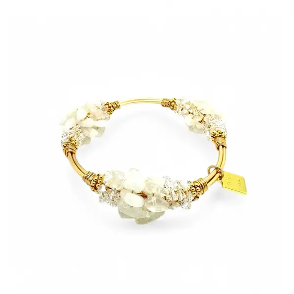 cluster cloudy quartz bangle
