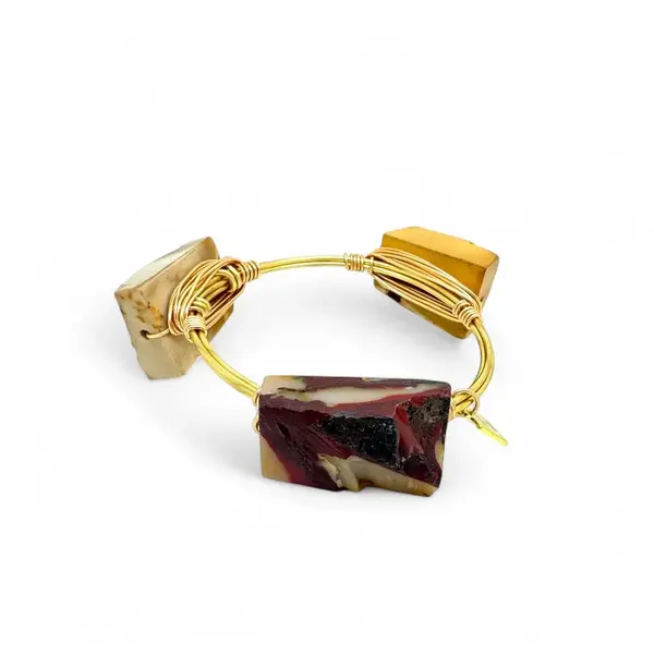 MoOkaite Statement Gold Bangle