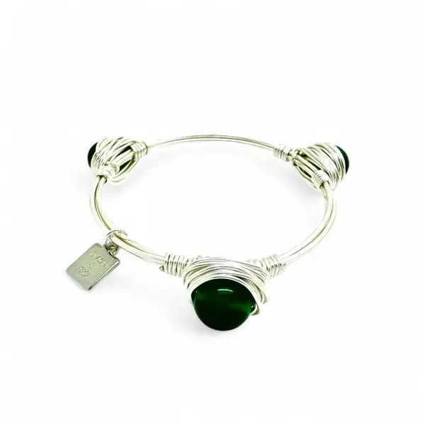 green agate bangle