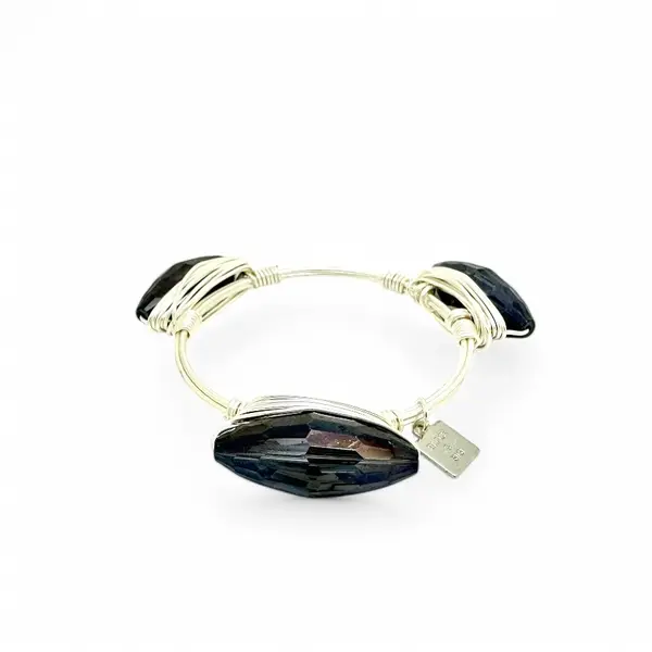 black crystal bangle