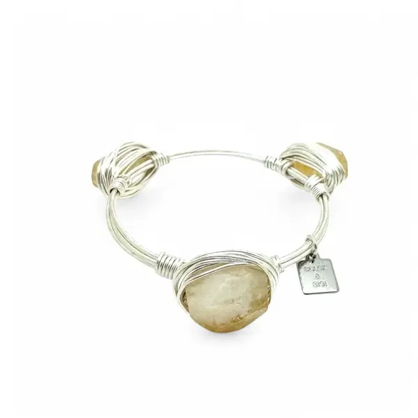 citrine Bangle silver