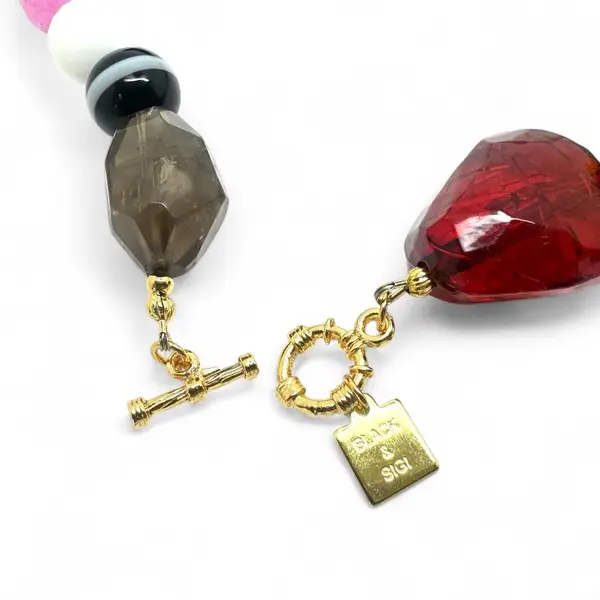 LIMITED EDITION Semi Precious Stone Rainbow Necklace - Image 2