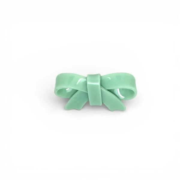 Mint Resin Bow Brooch