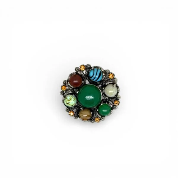 Multi Stone Brooch