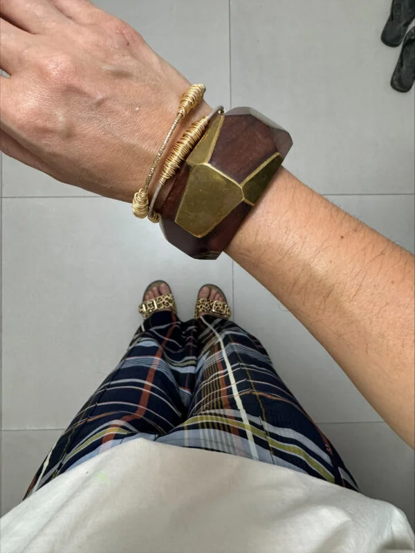 Delicate Gold Thin Bangle - Image 2