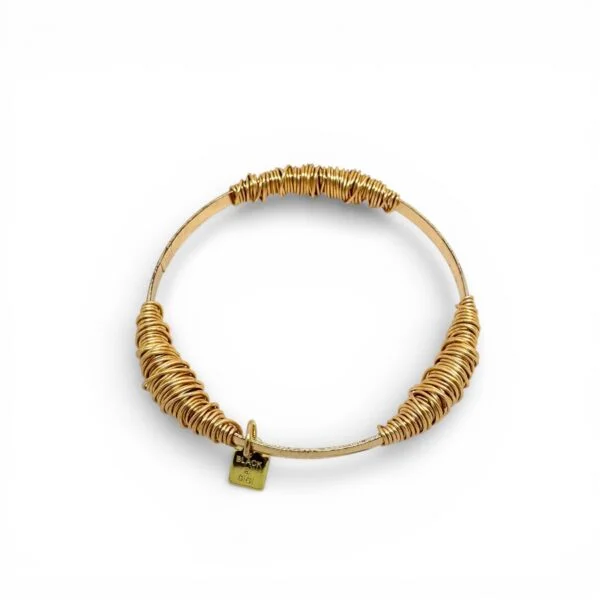 Delicate Gold Thin Bangle Shiny Base