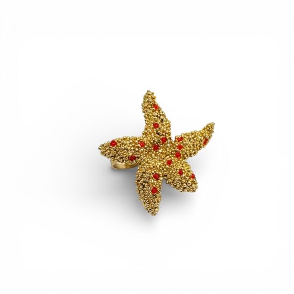 Gold Star Fish Double Ring