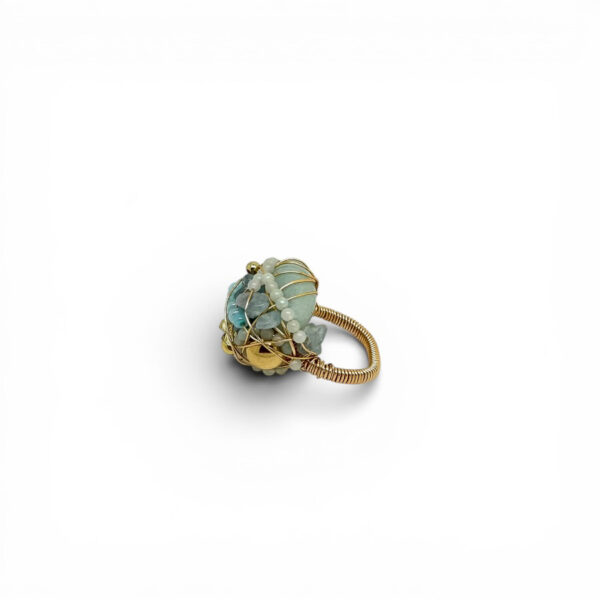Statement Cocktail Ring | Amazonite Light Blue - Image 2