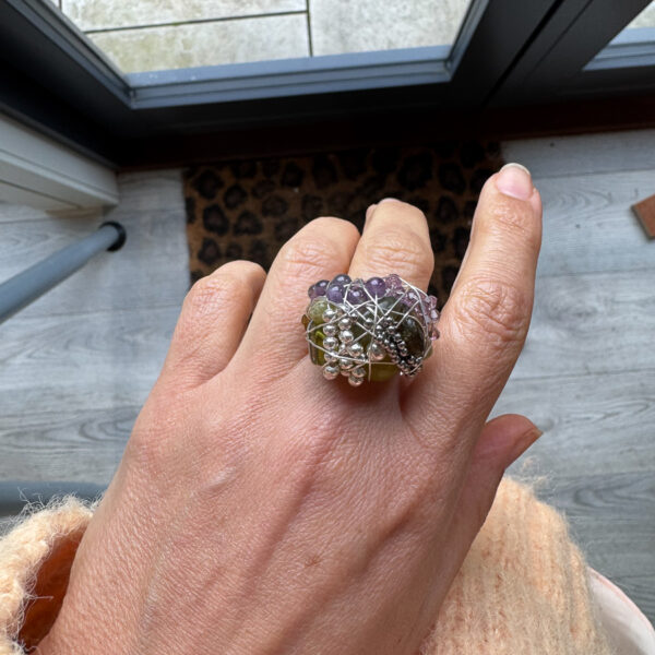 Statement Cocktail Ring | Amethyst Lilac - Image 5